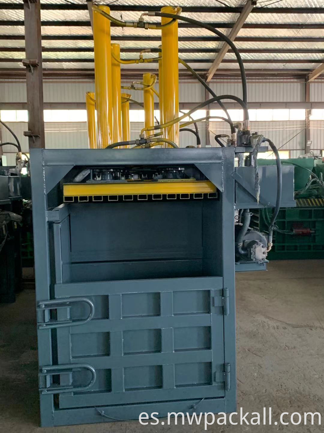 Caja de cartón baling prensa máquina de buena calidad caja hidráulica de cartón baling baling pulsador de papel balance